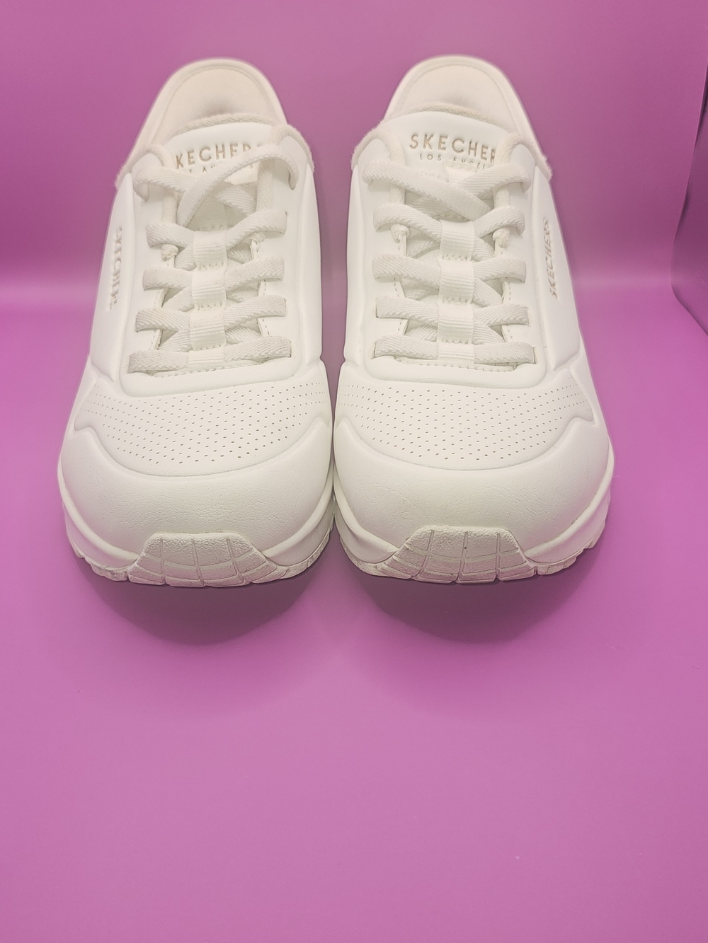 Skechers White Slip-On Sneakers